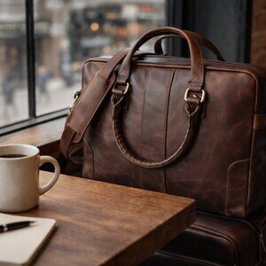 Handcrafted  Laptop Bag Briefcase Duffel Bag, 13''  Laptop Shoulder Bag
